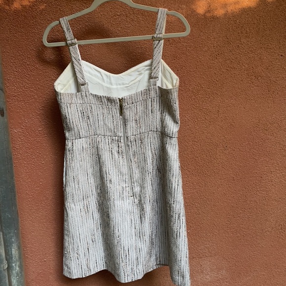 TED BAKER A-line dress in shimmering neutrals. - Picture 2 of 4